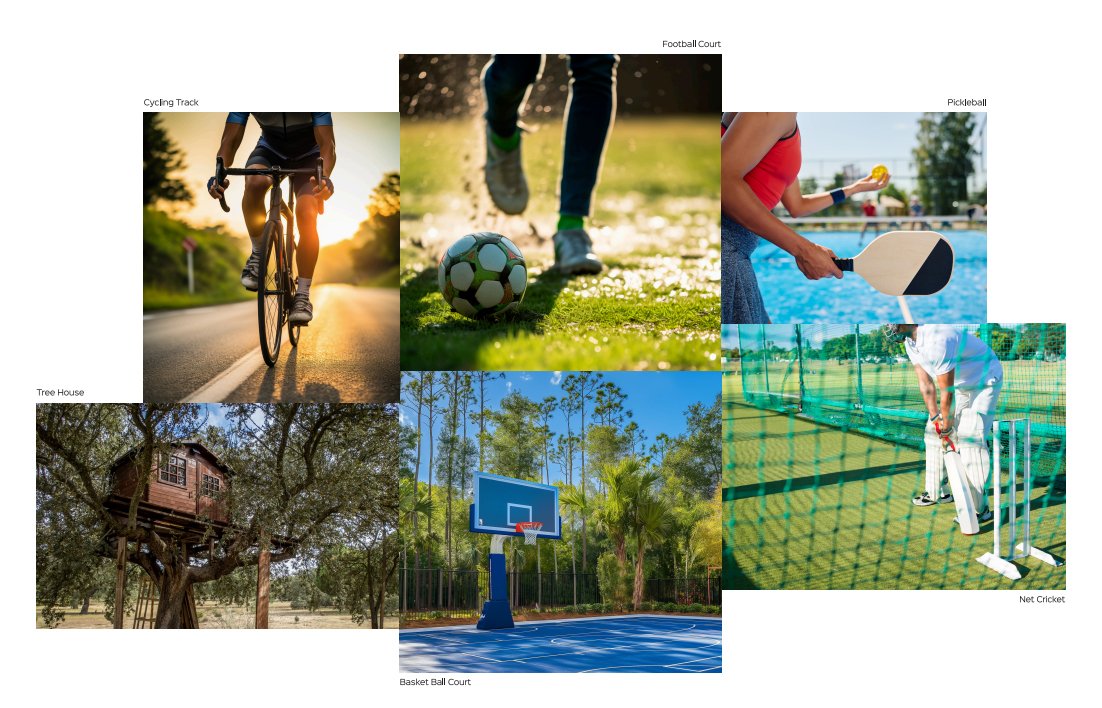 An impression of the world-class amenities at Saket Nature Vista